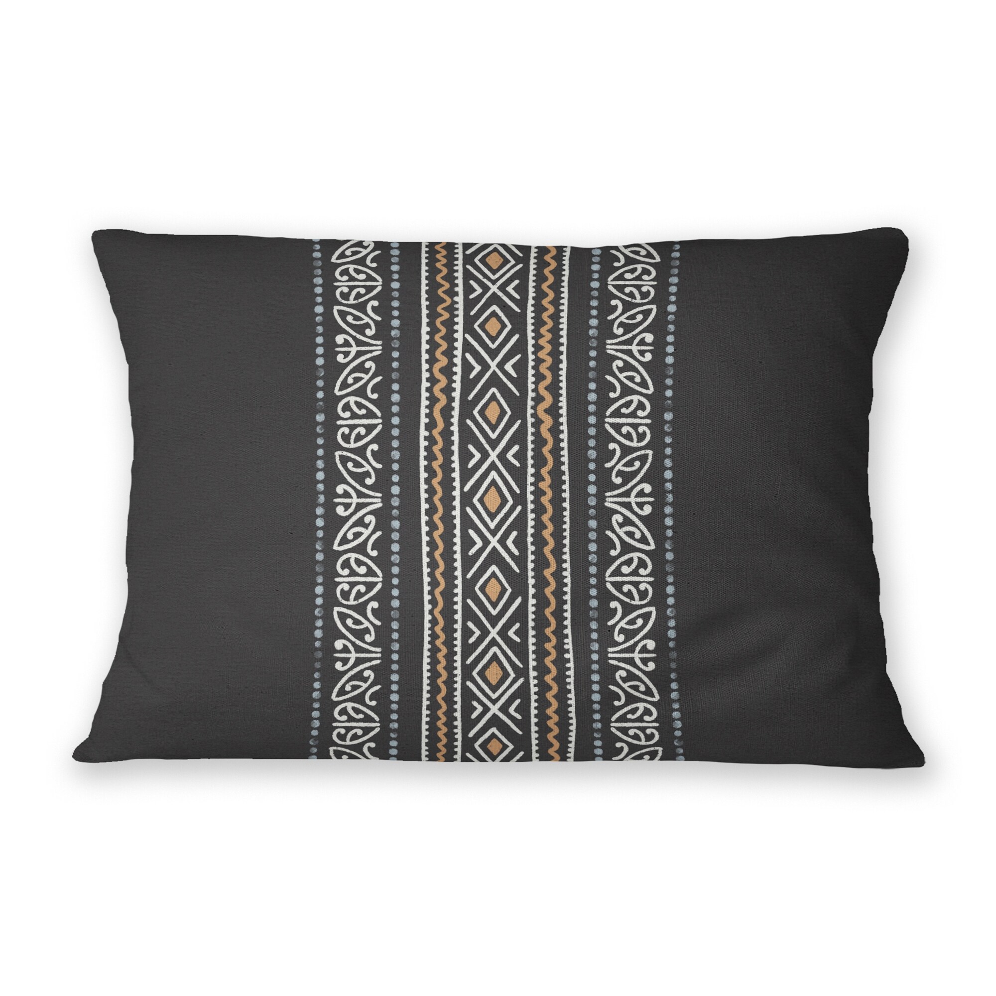 Black and white outdoor lumbar online pillows